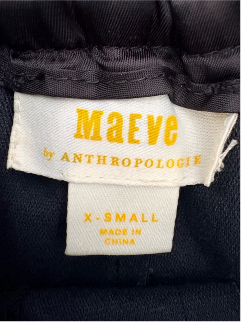 Maeve by Anthropologie Faux Patent Leather Pants Sz XS (13.5”W) Black #338 NWOT - Picture 6 of 11